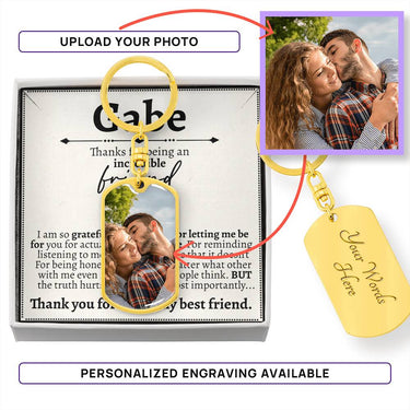 Best Friend Gabe Morse Code Keychain - Love You This Much
